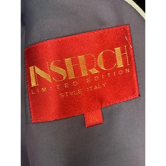 Inserch Limited Edition Suit Men 2XL Black Pinstripe Jacket Pants Style Unhemmed